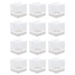 Gift Wrap 12pcs Transparent Packing Box Clear PET Plastic Boxes Cupcake Cake For BakeryGift