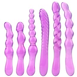 Soft Jelly Anal Butt Plug Dildo G-spot Prostate Massager Beads Erotic Products sexy Toys For Woman Men Gay DBSM