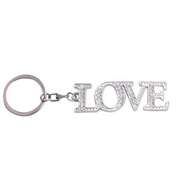 Romantic Diamond Letter Keychain Pendant Metal LOVE Key Chain Couple Keychain Pendants Creative Gifts Keyring