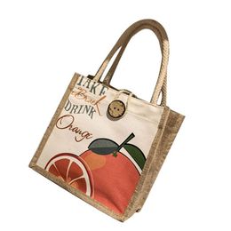 Evening Bags Japanese Style Lunch Bag Canvas Box Picnic Tote Small Handbag Pouch Dinner Container Food Storage 2022