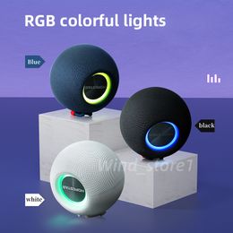 a boombox Australia - Bluetooth spherical Speakers Mini 8D Surround Sound woofer lighted waterproof IPX6 Subwoofer portable Outdoor LED Audio Player wireless speaker Boombox with lamp