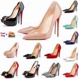 -Bottoms rojos Tacones altos Luxurys Plataforma para mujer zapatos Diseñadores de mujeres Sandalias Peep Toes Sexy Toe Poined Reds Sole 8 cm 10 cm de 12 cm Sneaker con caja y bolsa de polvo 35-42