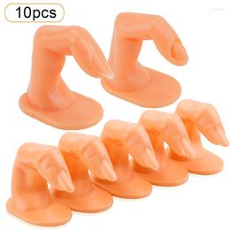 False Nails 1/5/10Pcs Plastic Fake Practise Finger Acrylic Nail Tips Practise Hand Model Fingers Training Manicure Nagel Display Tools Prud2