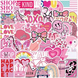 Impermeabile 10/30/50PCS VSCO College Style Cute Pink Anime Cartoon Adesivi Estetica Telefono Bottiglia d'acqua Laptop Adesivo impermeabile per bambini Adesivo per auto