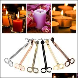Scissors Hand Tools Home Garden Stainless Steel Candle Wick Metal Trimmer Oil Lamp Trim Scissor Cutter T9I001135 Drop Delivery 2021 Ikrve