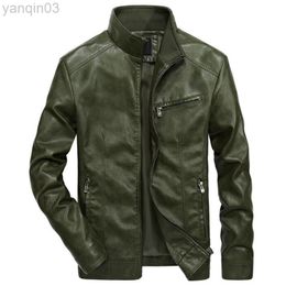 New Leather Jacket Men Casual Stand Solid Colour Thin Moto Biker Leather Jackets Chaqueta Cuero 5XL Jacket Jaqueta Masculina L220801