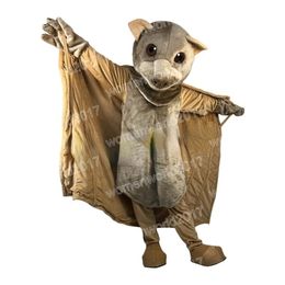 Halloween Brown Bat Fursuit Mascot Costume High Quality Cartoon Character Outfits Suit Unisex Adults Outfit Christmas Carnival Fancy Dress