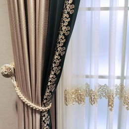 Curtain & Drapes Light Luxury French Senior El Apartment Curtains For Living Room Bedroom Jacquard Window Tulle CustomCurtain