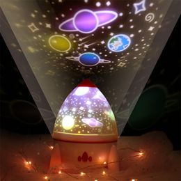 Rocket Galaxy Projector LED Night Light USB Music With Remote Control Light For Kids Bedroom Decor As childrens Gift Lamp 201028