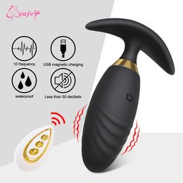 YAFEI Silicone Butt Plug for Men Prostate Massager Vibrator Masturbators Woman Gay Dildo Anal Vibrators Fidget sexy Shop Toys