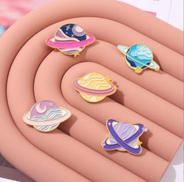 Cartoon Planet Enamel Pins Mysterious Star Moon Universe Brooch Pin Badges for Backpacks Jackets Colourful Earth Mercury Saturn Space Badge for Women Men