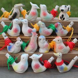 Water Bird Whistle Ceramic Clay Bird Whistle Cartoon Children Gifts Mini Animal Peacock Whistles Retro Ceramic Craft Whistle GCB14927