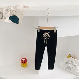 MILANCEL Kinderhose, dünne Mädchenhose, schwarze elastische Leggings für Mädchen, String-Mädchen, gerade Hose, LJ201127