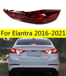 Car Lights For Elantra 20 16-2021 LED Auto Taillights Assembly Upgrade Dynamic Backlight Highlight Rear Lamp Tools Accessories