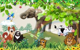 Custom 3d mural wallpapers Big tree scenery beautiful animal background 3d wall sticker wallpaper living room