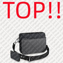 TOP. M69443 TRIO MESSENGER BAG Designer Men Casual Cross Body Shoulder Bags with Small Coin Purse Pocket Organzier Multiple Brazza Slender Wallet