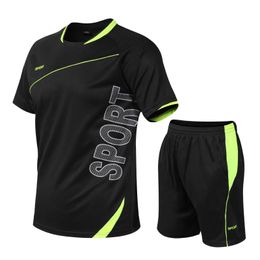 Men's Tracksuits Sports Suit Clothes Casual Short-sleeved T-shirt Five Points Shorts Fitness Plus Size Quick-drying