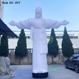 4/5/6m High Realistic Inflatable Jesus Sculpture Airblown For Outdoor Advertising Event Exhibition Made By Ace Air Art