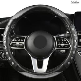 Steering Wheel Covers Microfiber Leather Car Cover For LADA Granta Kalina Vesta Niva Xray PrioraSteering