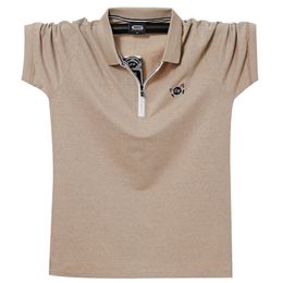 est Men Polo Shirt Summer Breathable Turn-down Collar Cotton Embroidery Style Men Top Tees Polo Business Polo Shirt Men 6XL 220524