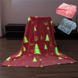 Blankets Glow In The Dark Blanket Luminous Flannel Soft Cosy Throw All Seasons Machine Washable Gifts For Women Girls Boy