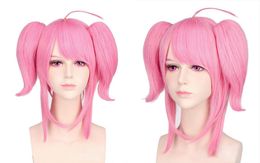 New Women's Pink Lolita Cosplay Ladies Wig & 45CM Ponytail