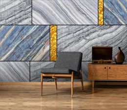 Custom 3D wallpaper mural Modern minimalist marble pattern living room bedroom mural TV background wall