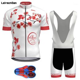 2022 Cherry Blossoms Cycling Clothing Men Women Jersey Bicycle Shirt Mtb Bike Dress Cycle Cyclist Outfit