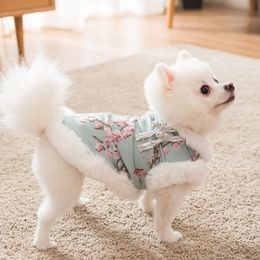 Chinese Year Dog Clothing Pet Tang Suit Cheongsam Winter Dog Clothes Coat Outfit Cat Clothes Chihuahua Yorkshire Pet Apparel 201102