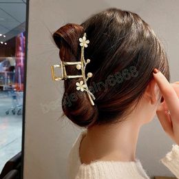Elegant Opal Gold Grip Ponytail Clip Clamps Headdress Girls Fashion Hairpin Accessories For Woman Ornament Heawear