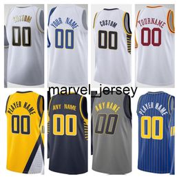 Custom 2021 Screen stitched Caris 22 LeVert Domantas Basketball Jersey 11 Sabonis Malcolm 7 Brogdon Myles 33 Turner 1 Warren Man Jerseys