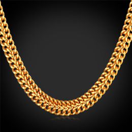 Chains Kpop Mesh Chain Men Necklace Gold/Silver Colour Wholesale Gift Necklaces Jewellery N230Chains ChainsChains
