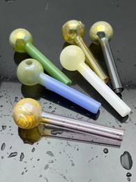 Glass Pipes Smoking Manufacture Hand-blown hookah Thickened Mini Colourful bubble glass cooking pot water pipe