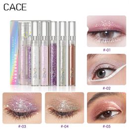 CACE Liquid Eyeshadow Set 5 Pieces Colorful Glitter Eye Shadow Stick Shimmer Eyes Makeup Cosmetics