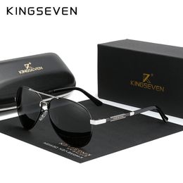 KINGSEVEN Fashion Men's Aluminium Sunglasses Polarised Fishing Driving Sun glasses Brand Men UV400 Pochromism Lens Male 220511