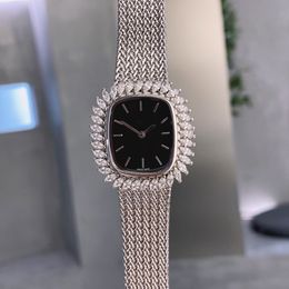 Fashion Diamond Ladies Watch Quartz Watches 30mm 32mm Comfortable Bracelet Stainless Steel Strap Drop Stone Bezel Design Exquisite Wristwatch For Women
