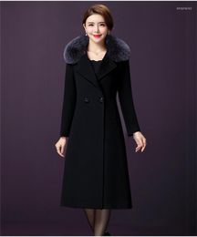 Women's Wool & Blends Plus Size Autumn Winter Coat Womens Cashmere Woollen Coats 2022 Top Quality Outerwear Jacket Women Warm Parkas Bery22