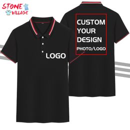 Custom Summer Polo Shirt Leisure Sportswear Men s Short Sleeve Fashion Print Design Top Classic Outdoor Youth Clothing 220722