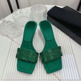 Pantofole moda-nuove moda esclusiva in estate sandali in pelle di tendenza tempestati di diamanti sandali da donna scarpe col tacco alto