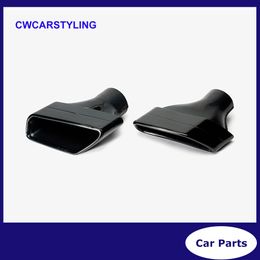1 Pair Black Stainless Car Exhaust Muffler Tip For BMW G30 G38 525i 530i 528i Square Nozzle Original Design Exhaust Pipe