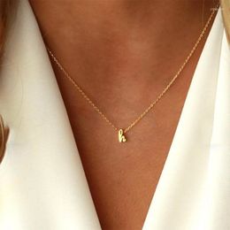 Pendant Necklaces Initial Letter For Women Girls Tiny A-Z Necklace Stainless Steel Gold Bff Glamour Jewellery GiftPendant Sidn22
