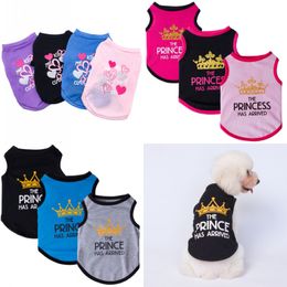 Cotton Dog Apparel Sublimation Dogs Shirts Summer Pet Shirt Vest Printed Cute Breathable Puppy Sweatshirt Pup Pets Clothes 1347 D3