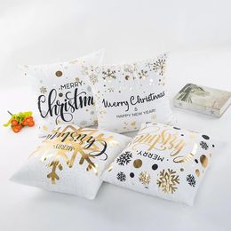 16 Styles Bronzing Christmas Pillow Case For Sofa Car Cushion Xmas letter print Cover Pillowslip Bedding 45*45cm