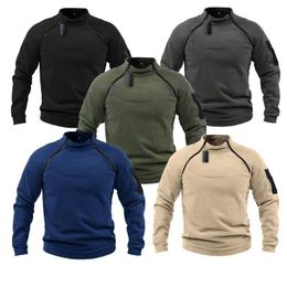 Men's Hoodies Sweatshirts US Tactical Outdoor Jacket Hunting Clothes Warm Zippers Fleece Pullover Man Windproof Spring Winter Coat Thermal Underwear 230206