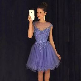 custom new purple sweetheart lace beading mini prom party dresses plus size tull short prom gowns for womens