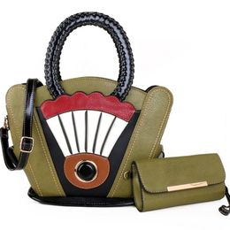Evening Bags Women Handbags Lady Weaving Handlebar Shoulder Contrast Color Bucket Bag Fashion Purse Handbag For Female 2022 Creative BagEven