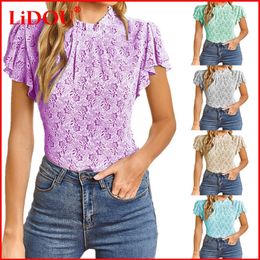 T-shirt Women Summer Casual Crew Neck Broken Flower Printing Folds Patchwork Sleeveless Pullover Top Female Ropa De Mujer 220510