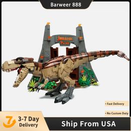 -11338 Serie di giochi cinematografici Jurassic Park Blocks T. Rex Rampage 3156pcs Bricks Model Building Kit Compatible 75936