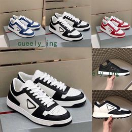 Lady Designer Casual Shoes Triangle Thick Sole Double Wheel Nylon Sneakers Women White Canvas Luxury Low Leather Shoes 600G