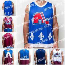 James Quebec RETRO HOCKEY TANK Red Black Blue White Customise any number and name personality vest Jesseys